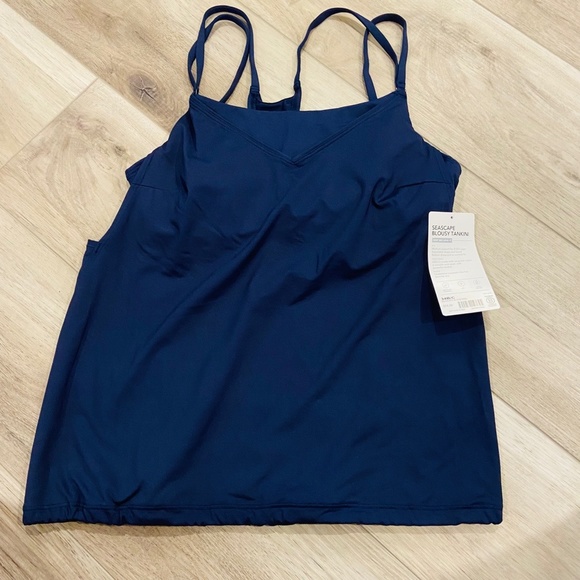 Athleta Seascape Blousy Tankini Dress Blue 34 B/C - Picture 4 of 5